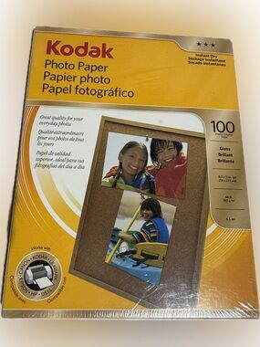 Kodak Photo Paper Gloss 100ct - Brand New in Packaging, Inkjet